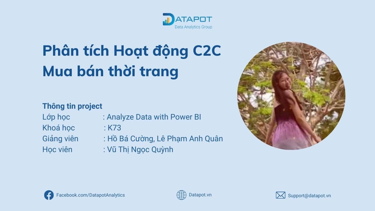 [BÀI TẬP POWER BI] PHÂN TÍCH THƯƠNG MẠI ĐIỆN TỬ – E-COMMERCE ANALYSIS – HỌC VIÊN NGỌC QUỲNH
