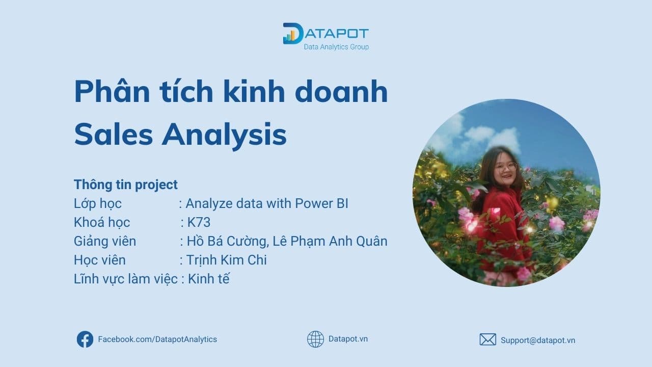 [BÀI TẬP POWER BI] PHÂN TÍCH KINH DOANH – SALES ANALYSIS – HỌC VIÊN TRỊNH KIM CHI