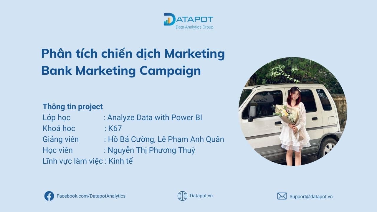 [BÀI TẬP POWER BI] PHÂN TÍCH CHIẾN DỊCH MARKETING – BANK MARKETING ANALYSIS – HỌC VIÊN PHƯƠNG THÙY