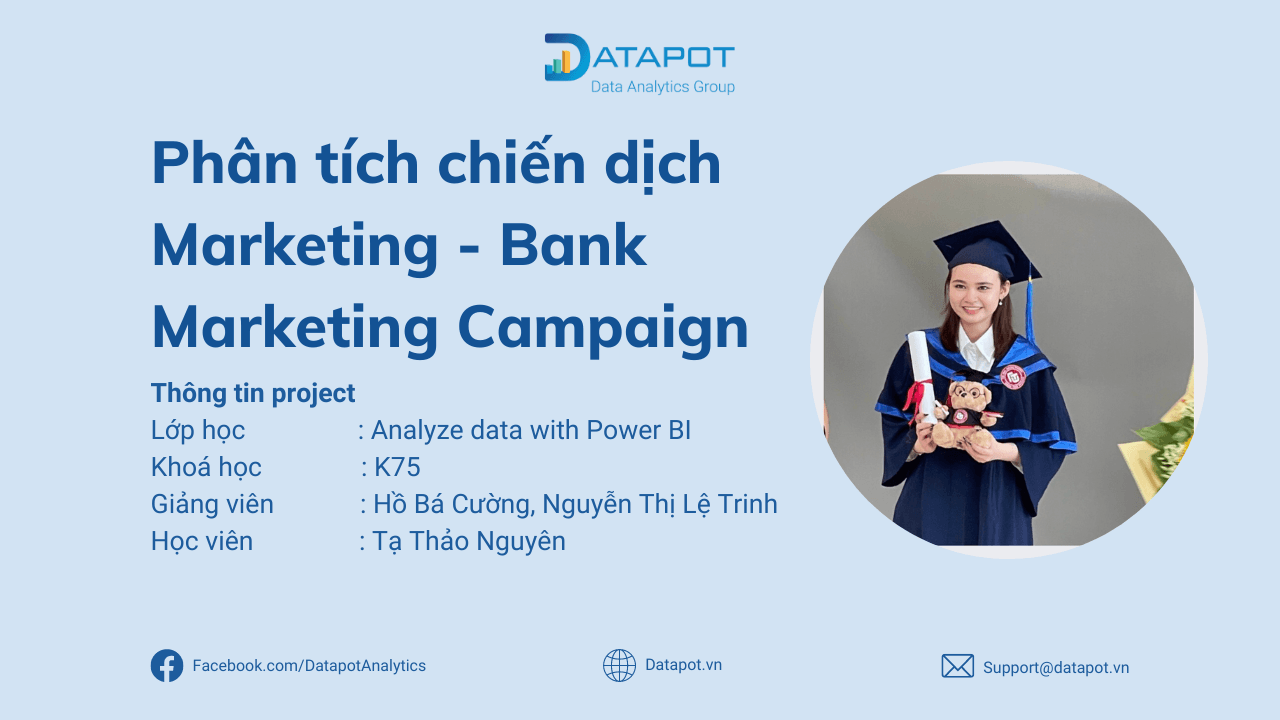 [BÀI TẬP POWER BI] PHÂN TÍCH CHIẾN DỊCH MARKETING – BANK MARKETING CAMPAIGN – HỌC VIÊN TẠ THẢO NGUYÊN