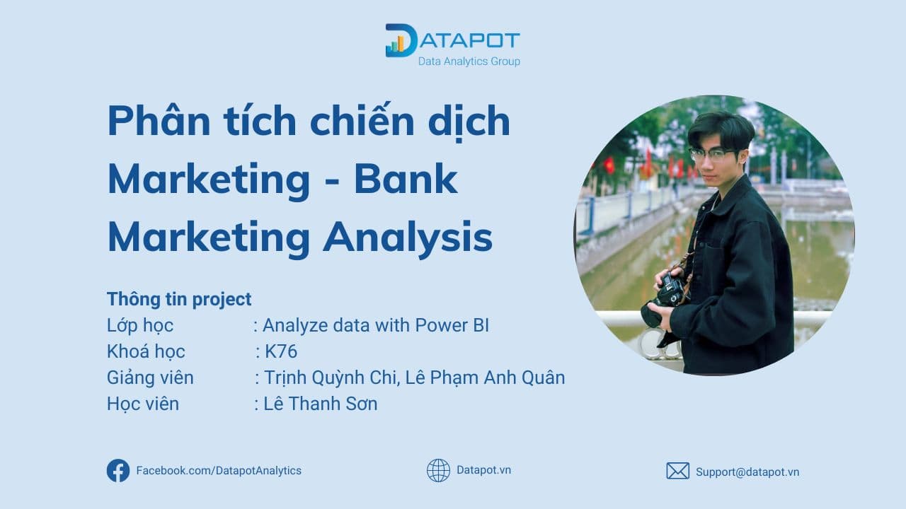 [BÀI TẬP POWER BI] PHÂN TÍCH CHIẾN DỊCH MARKETING – BANK MARKETING ANALYSIS – HỌC VIÊN LÊ THANH SƠN K76