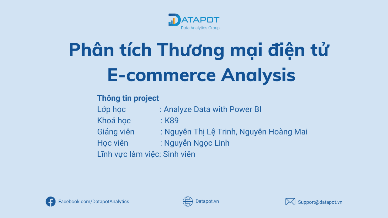Phân Tích Thương mại điện tử – E-Commerce Analysis – Học Viên Nguyễn Ngọc Linh