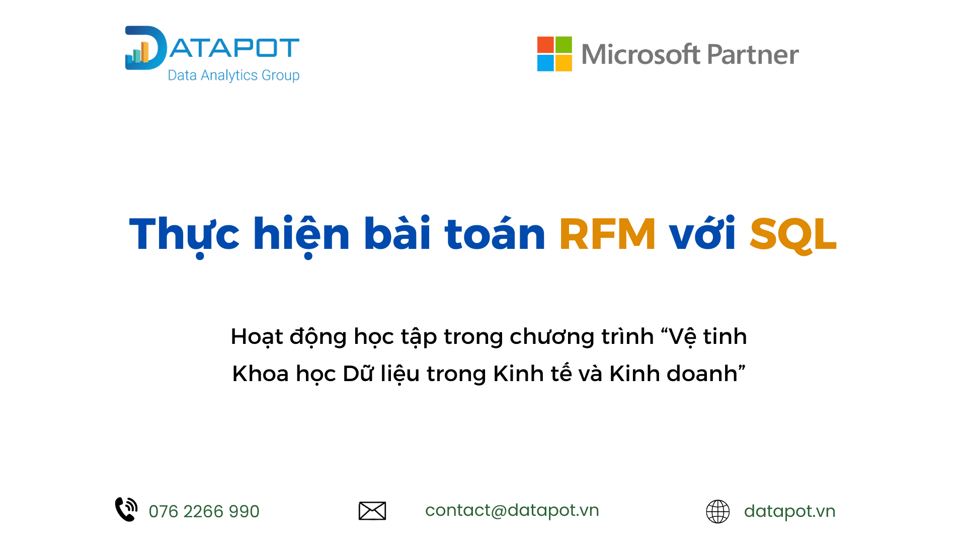 Thực hiện bài toán RFM với SQL