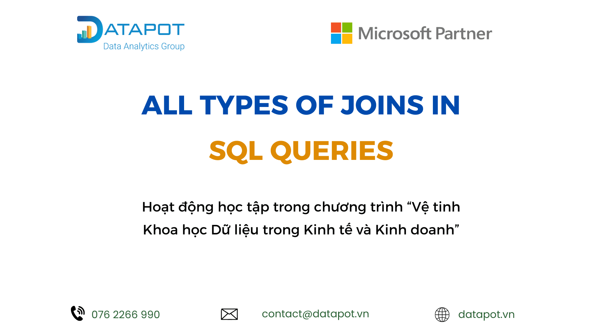 ALL TYPES OF JOINS IN SQL QUERIES – EXAMPLES AND APPLICATIONS