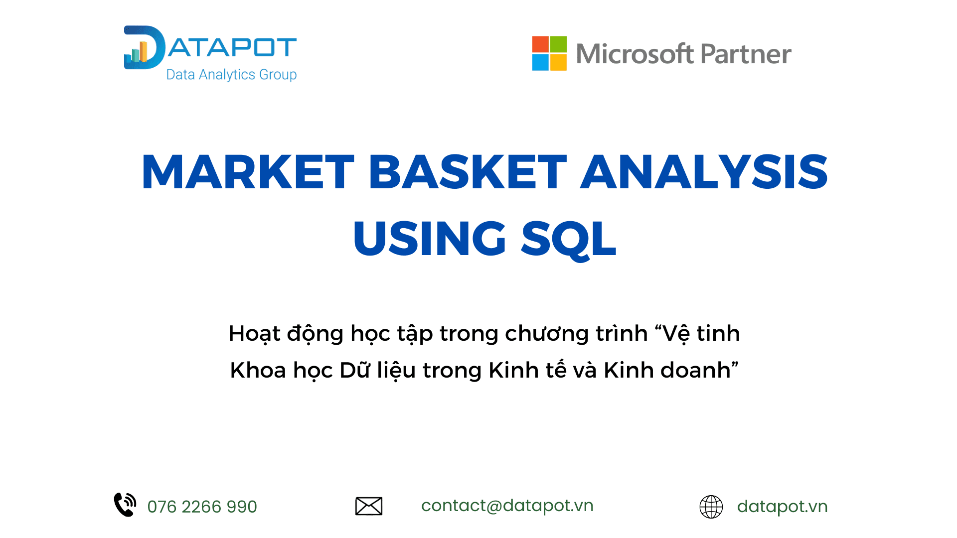 MARKET BASKET ANALYSIS USING SQL