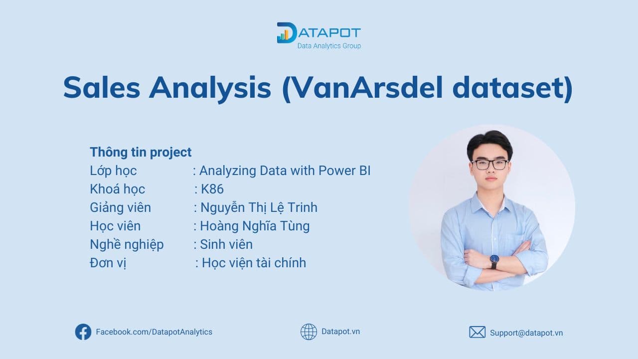 [BÀI TẬP POWER BI] PHÂN TÍCH KINH DOANH – SALES ANALYSIS – HỌC VIÊN HOÀNG NGHĨA TÙNG