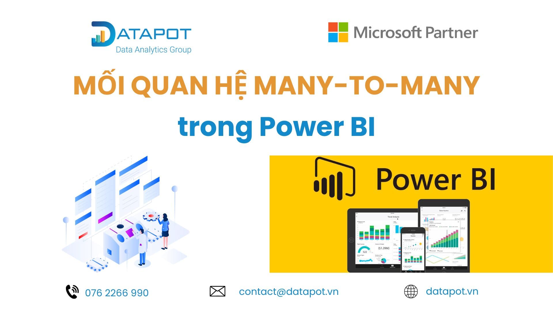 Cách xử lý mối quan hệ Many-to-many trong Power BI