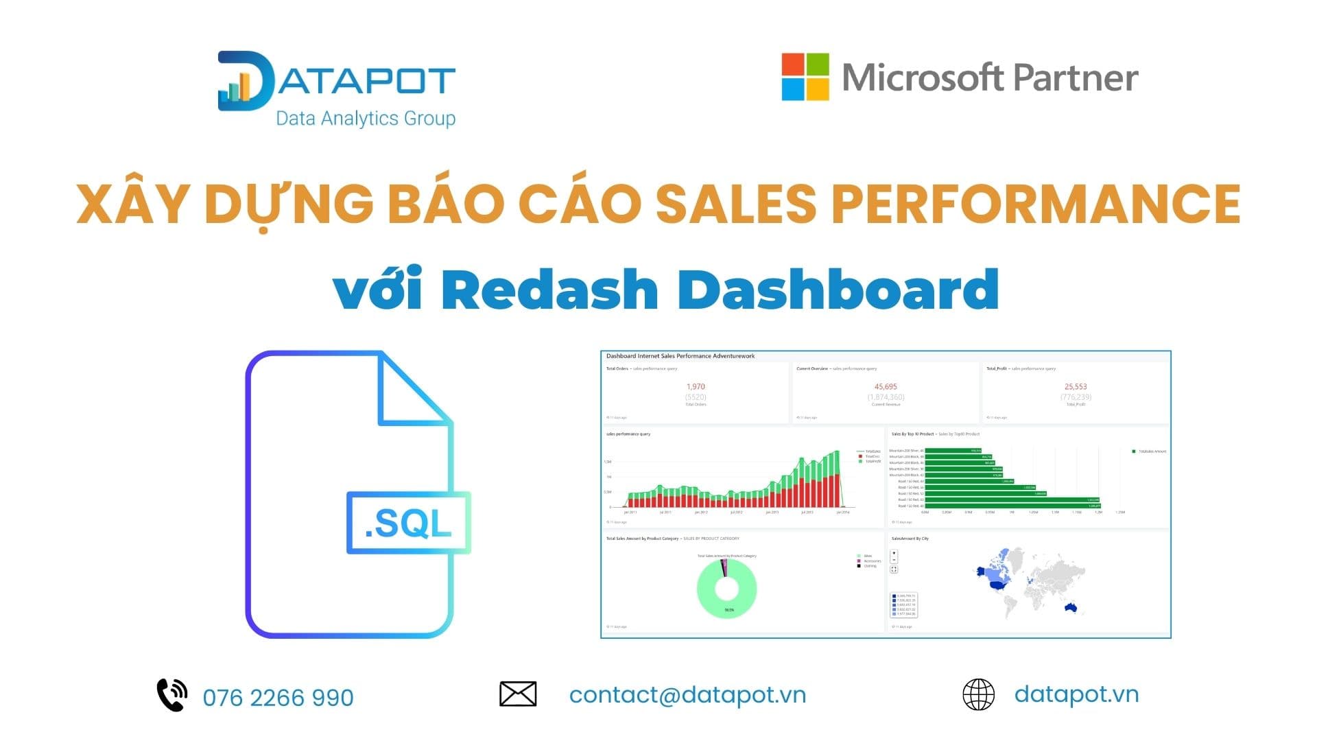 Xây dựng báo cáo Sales Performance với Redash Dashboard