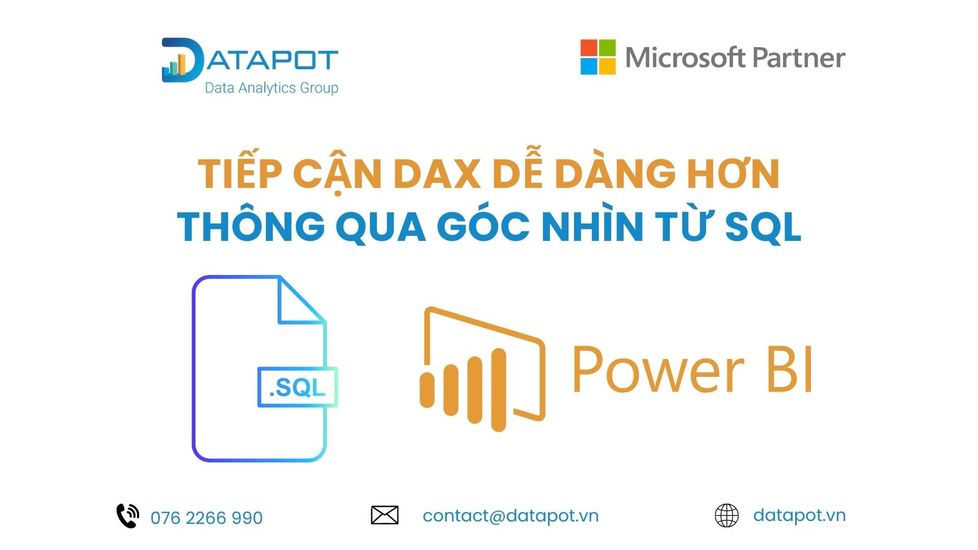 Tiếp cận DAX dễ dàng hơn thông qua góc nhìn từ SQL