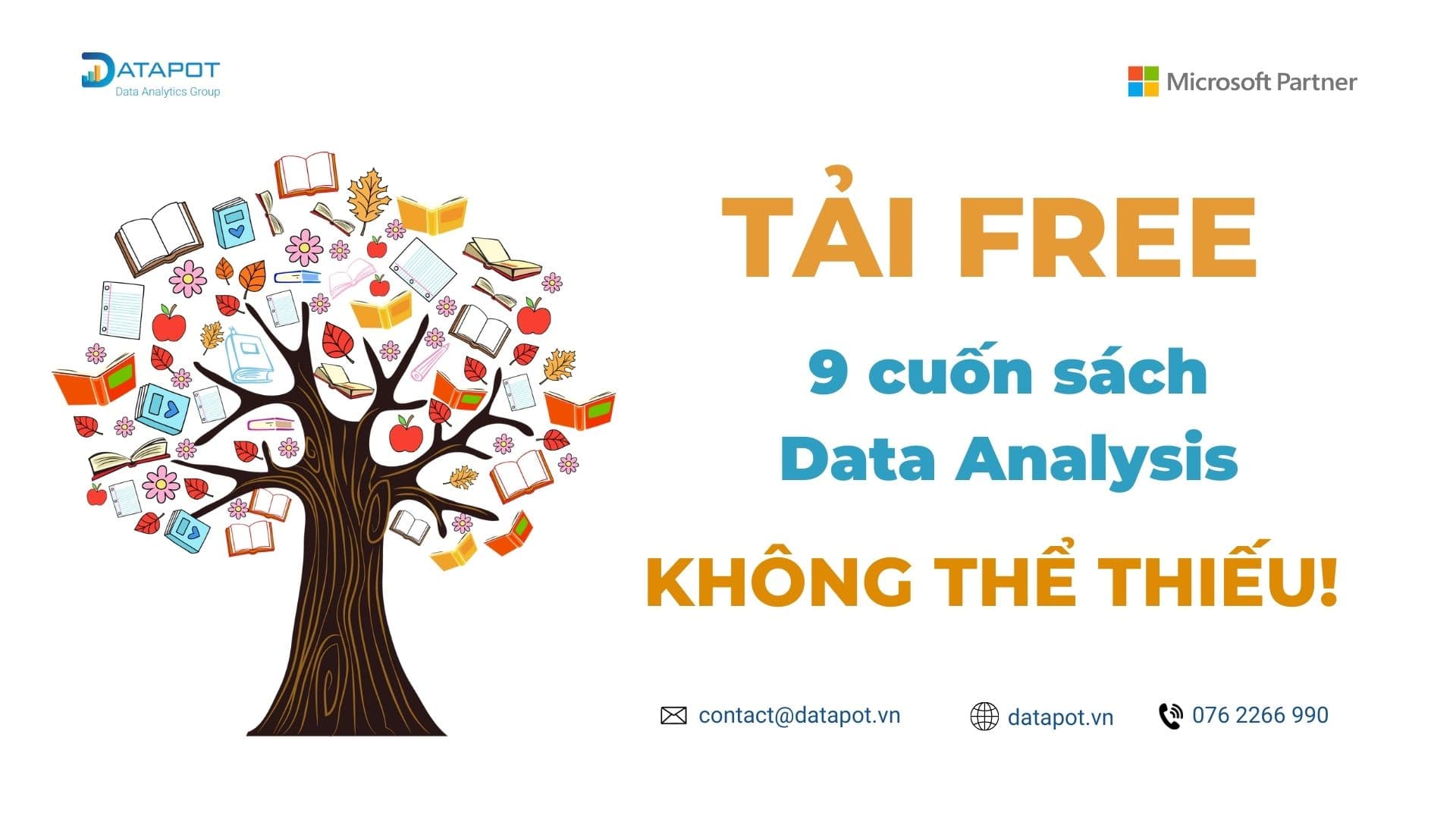 Nhận FREE 9 cuốn sách không thể thiếu cho người mới làm Data Analyst (theo kỹ năng)