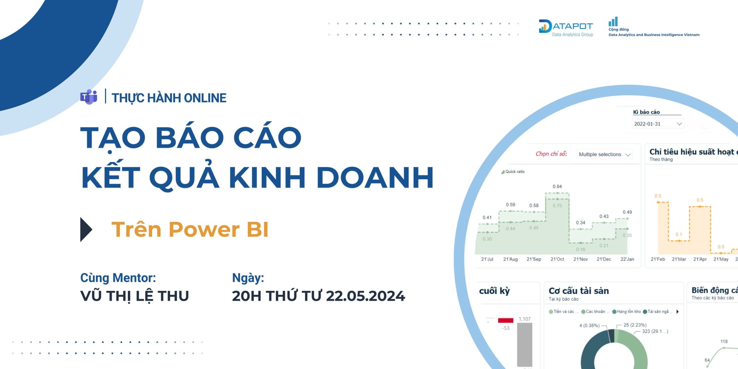 THỰC HÀNH ONLINE | TẠO BÁO CÁO KẾT QUẢ KINH DOANH VỚI POWER BI