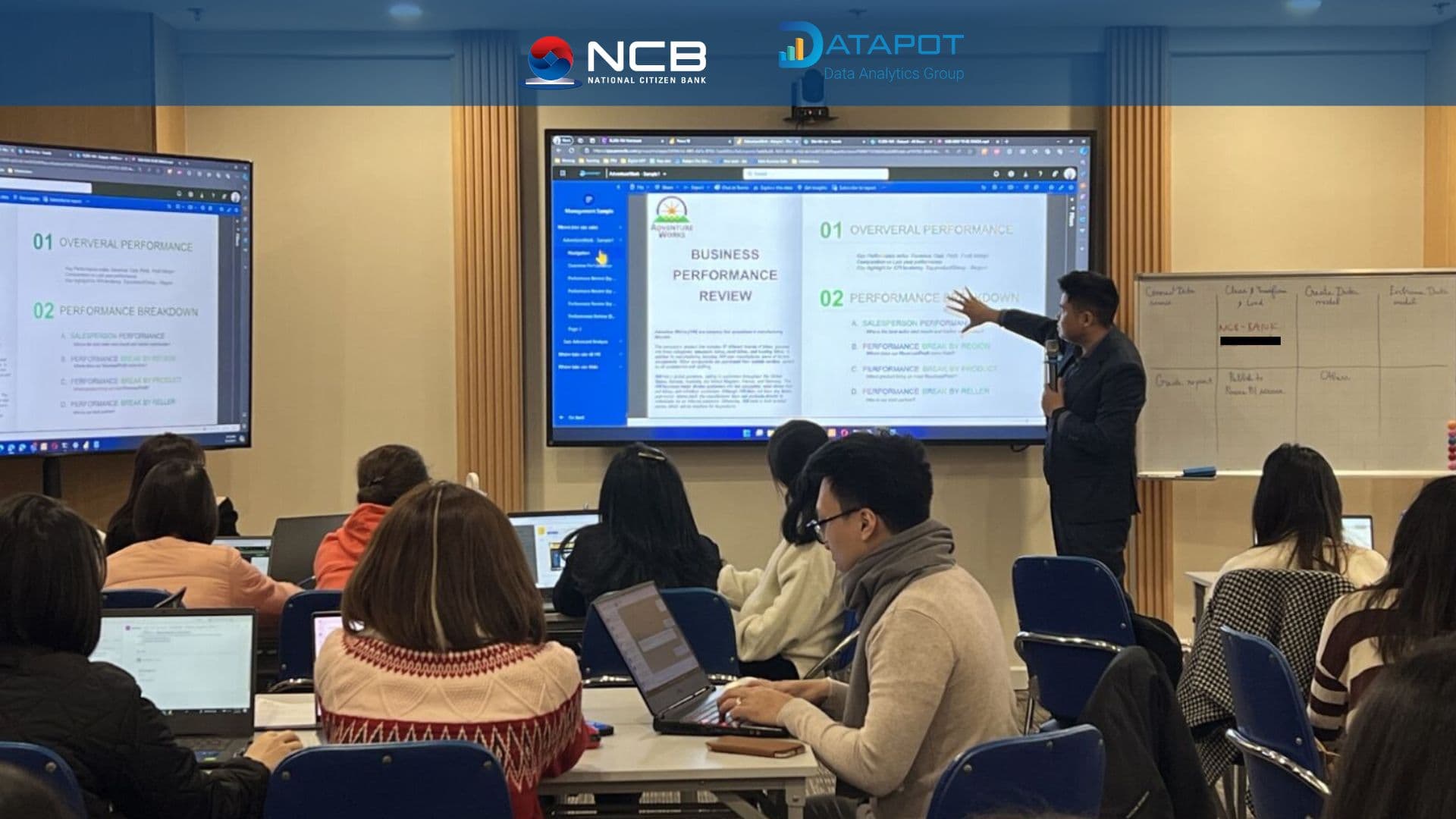 Triển khai khóa đào tạo Power BI cho 30 nhân sự chuyên gia cao cấp, quản lý tại ngân hàng NCB