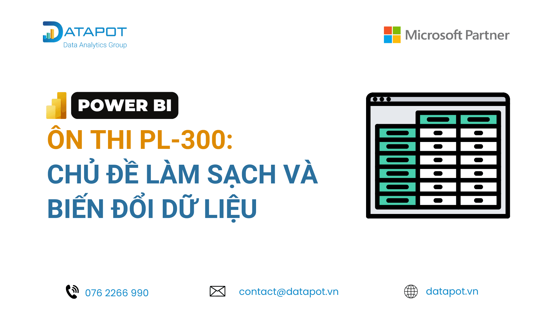 Ôn thi PL300 phần 2: làm sạch và biến đổi dữ liệu trong Power BI