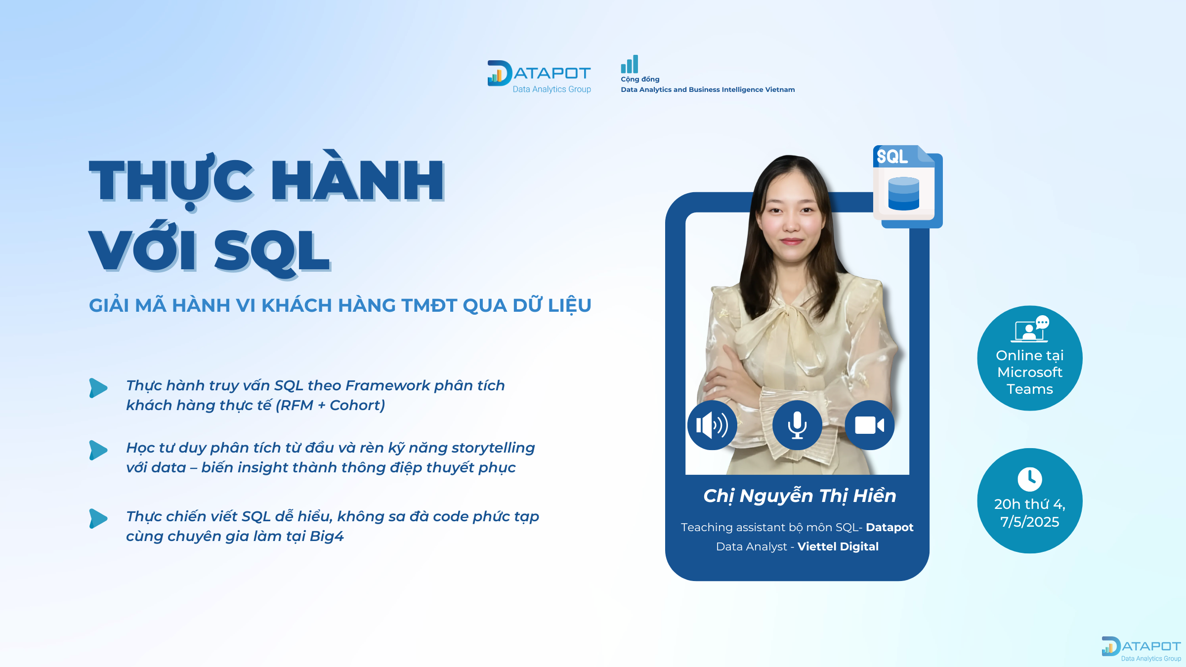 Recap Webinar | Giải mã hành vi khách hàng TMĐT: Thực hành với SQL & mô hình RFM