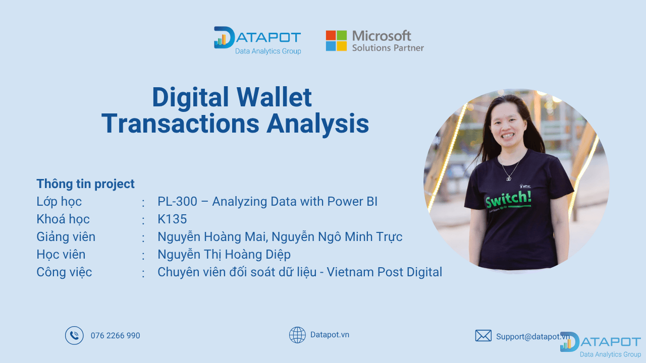 Chuyên viên đối soát dữ liệu phân tích ví điện tử bằng Power BI: Dự án thực tiễn, thể hiện tư duy vận hành rõ nét