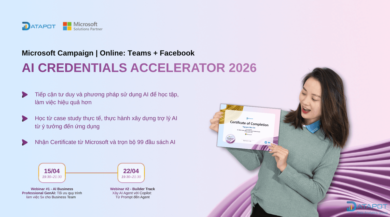 Đăng ký tham gia Microsoft Campaign: “AI Credentials Accelerator Series” – Nhận certificate từ Microsoft