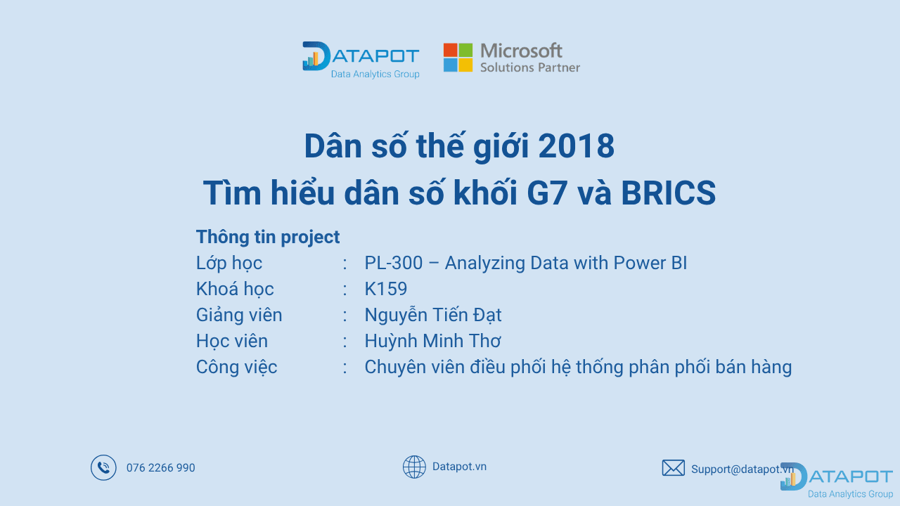 Project Power BI: Nhân khẩu học và động lực lao động toàn cầu – Cuộc so kè giữa G7 và BRICS