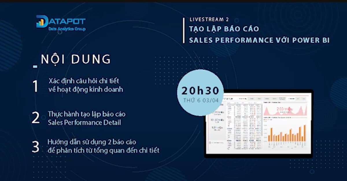 TẠO LẬP BÁO CÁO SALES PERFORMANCE VỚI POWER BI