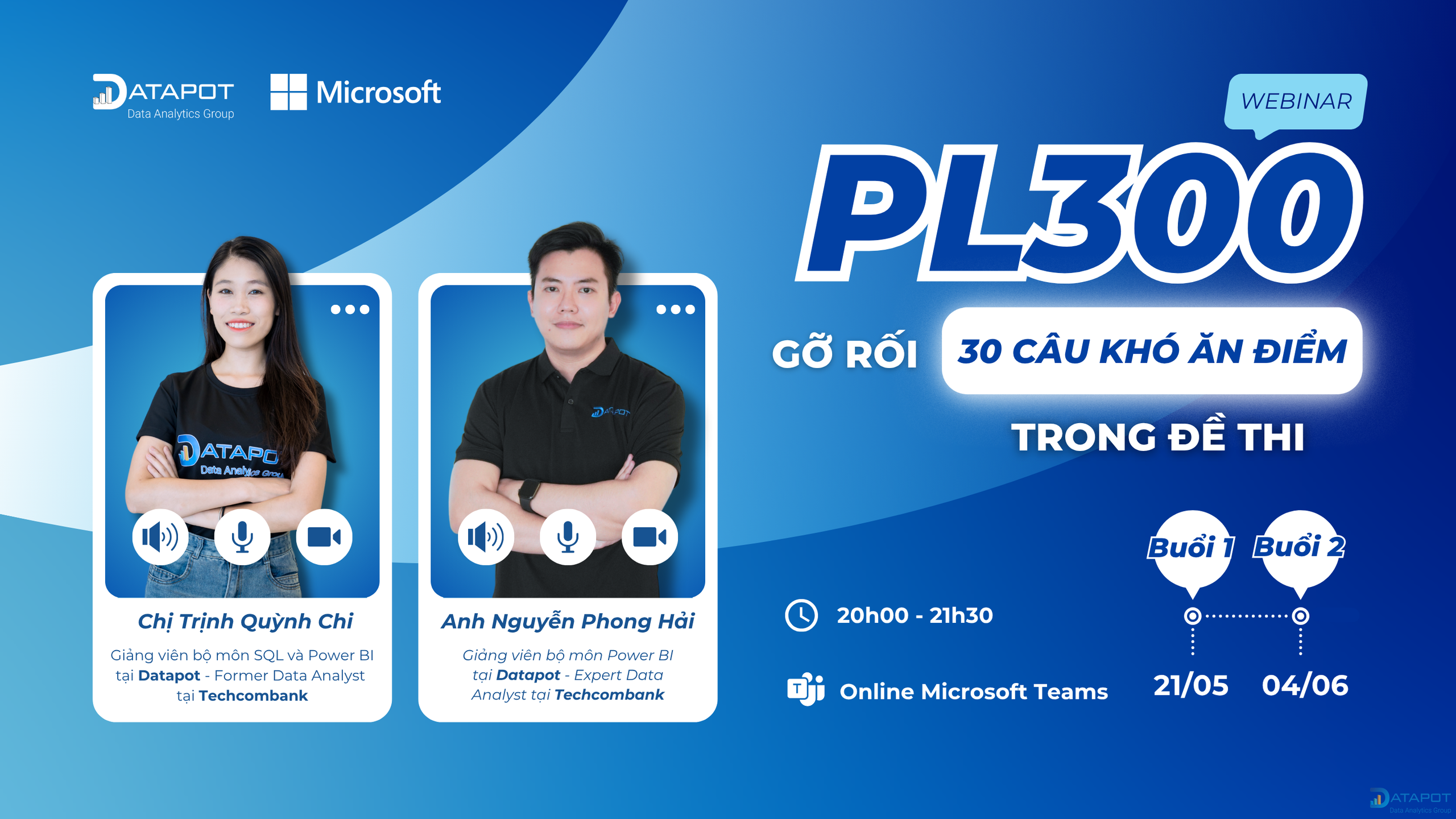 Chuỗi 2 buổi luyện thi PL-300: Gỡ rối 30 câu khó ăn điểm trong đề thi!