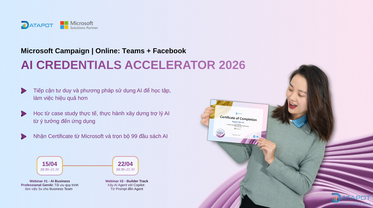 Đăng ký tham gia Microsoft Campaign: “AI Credentials Accelerator Series” – Nhận certificate từ Microsoft